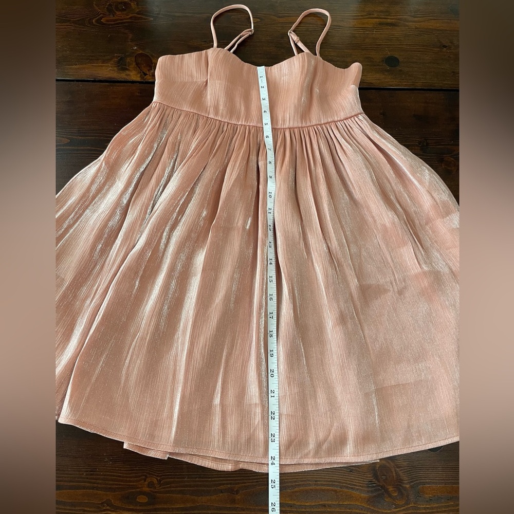 Lovers + Friends Formal Cocktail Mini Dress Dusty Rose W/ Shimmer XS Stunning! - Picture 11 of 13